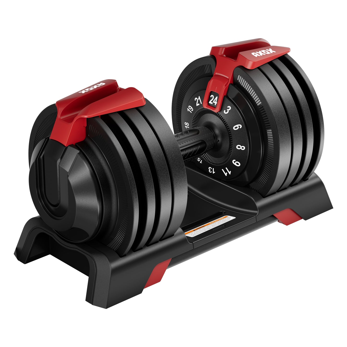 Axox Fitness Adjustable - Quick-Select Dumbbell with Storage Tray | Single Piece