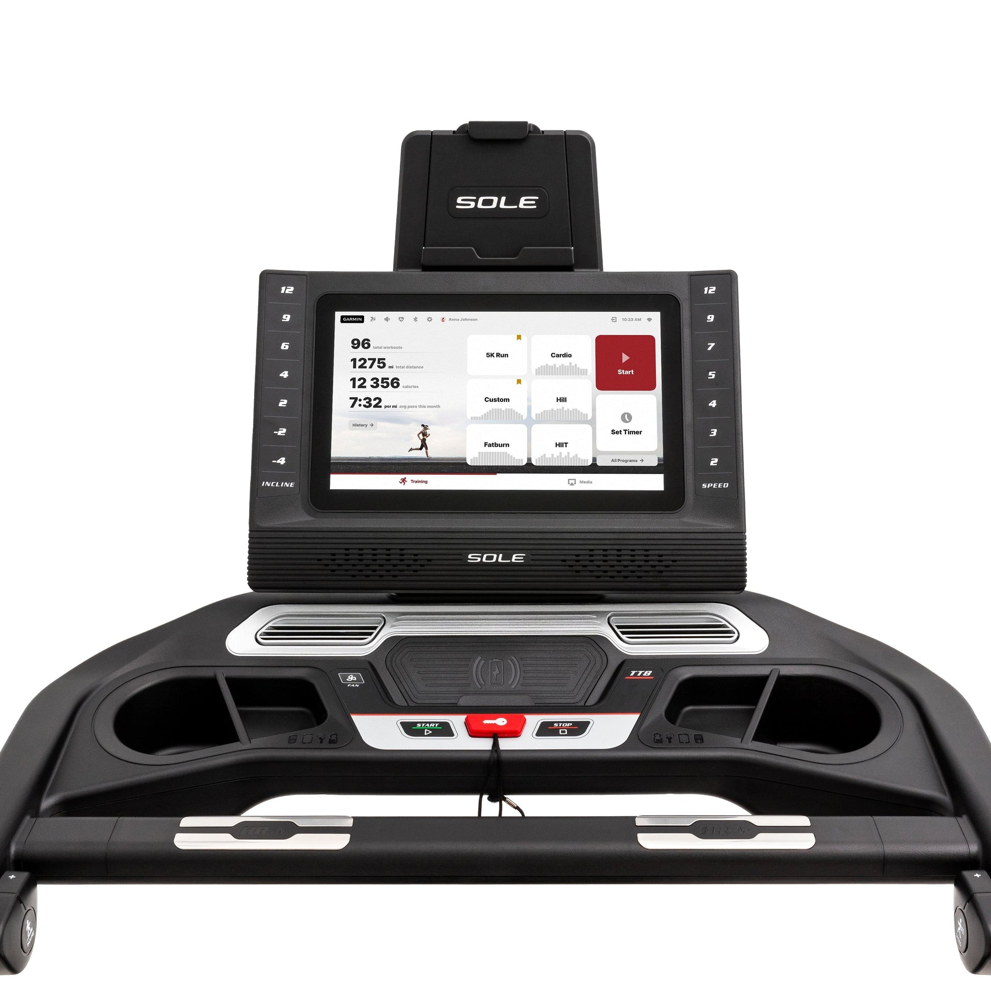 SOLE treadmill with digital display