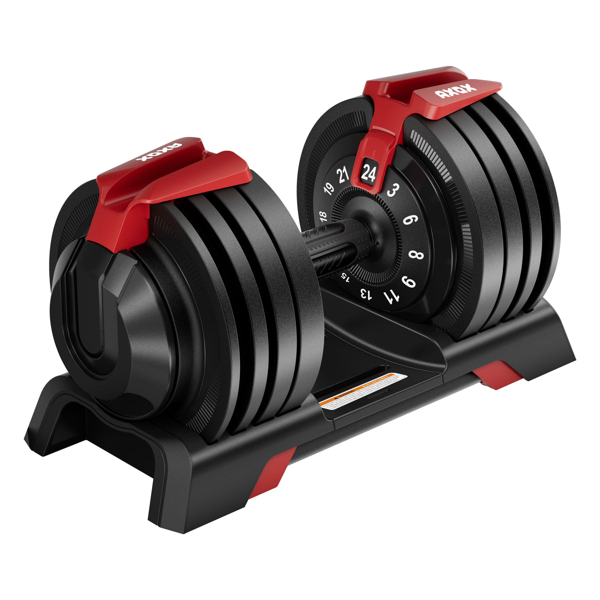 Axox Fitness Adjustable - Quick-Select Dumbbell with Storage Tray | Single Piece