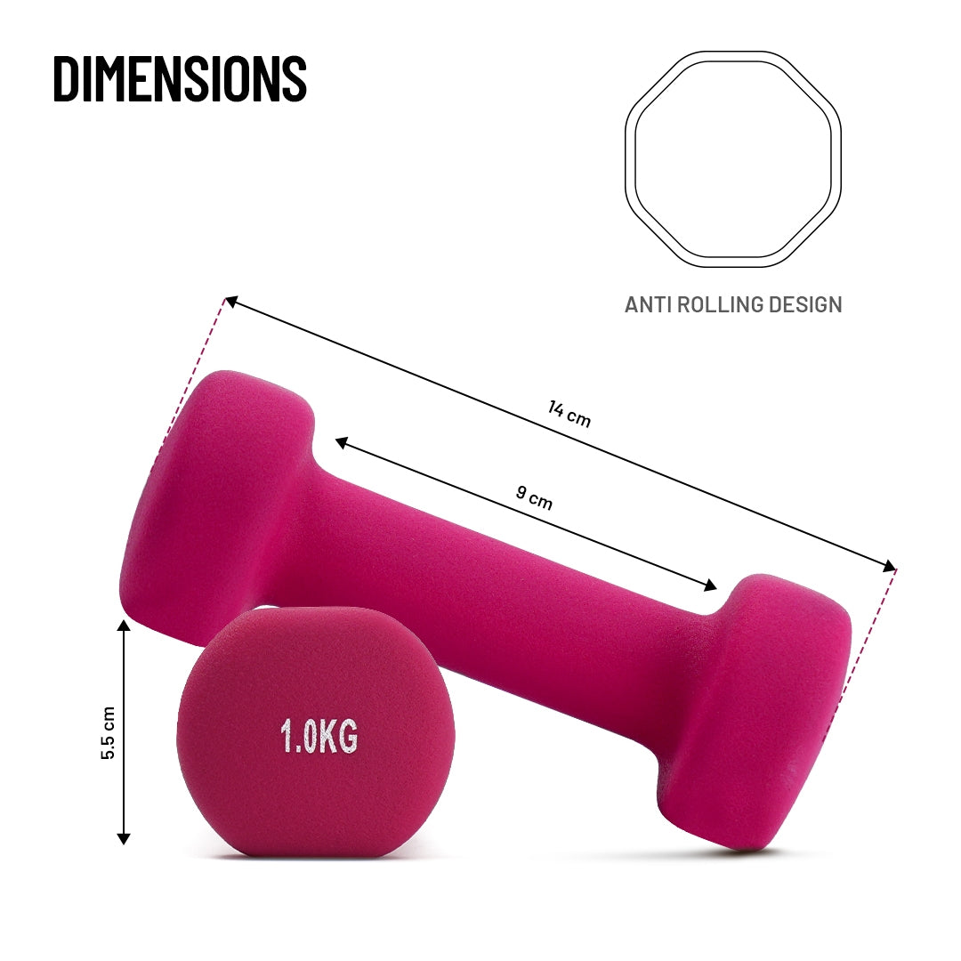 Axox Fitness Neoprene Dumbbell - Single | 0.5Kg - 4Kg
