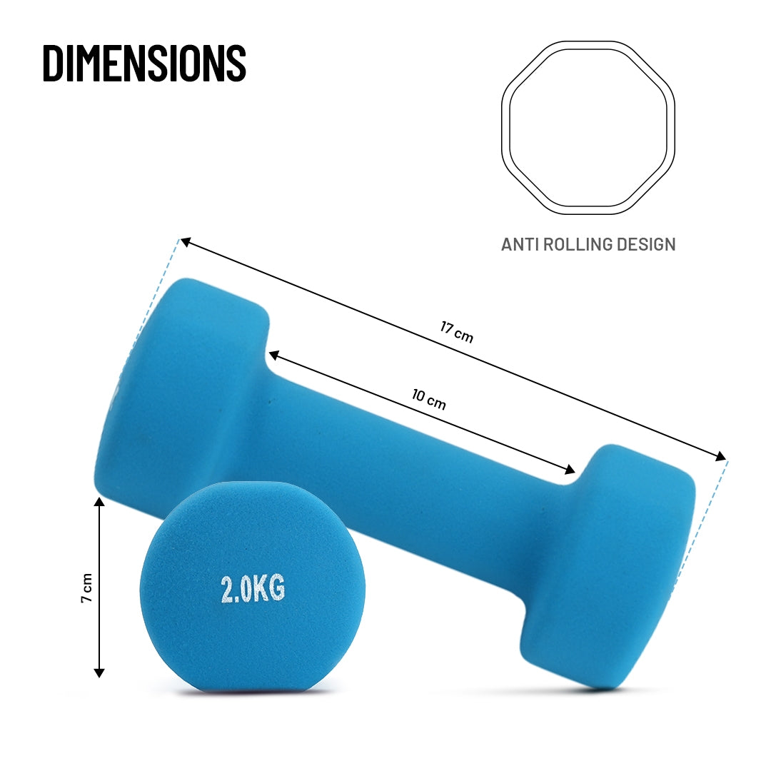 Axox Fitness Neoprene Dumbbell - Single | 0.5Kg - 4Kg