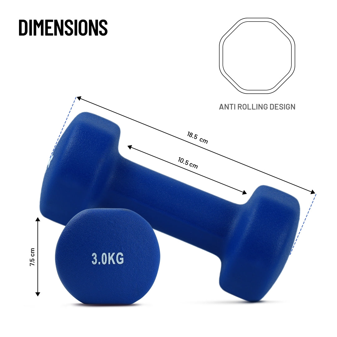 Axox Fitness Neoprene Dumbbell - Single | 0.5Kg - 4Kg