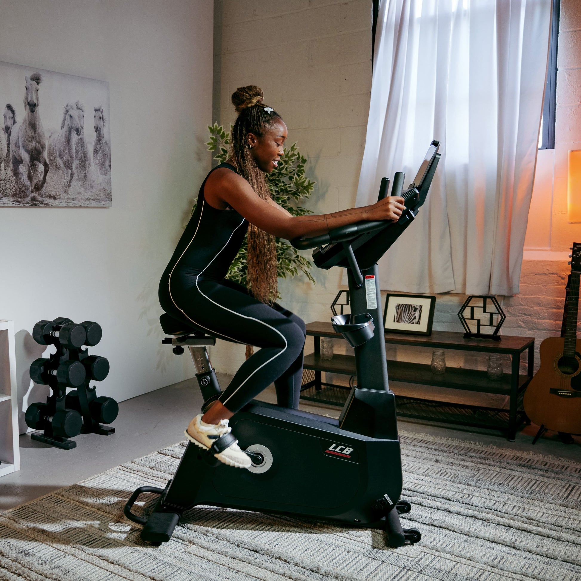 Sole Fitness Light Commercial Upright Bike with 10.1